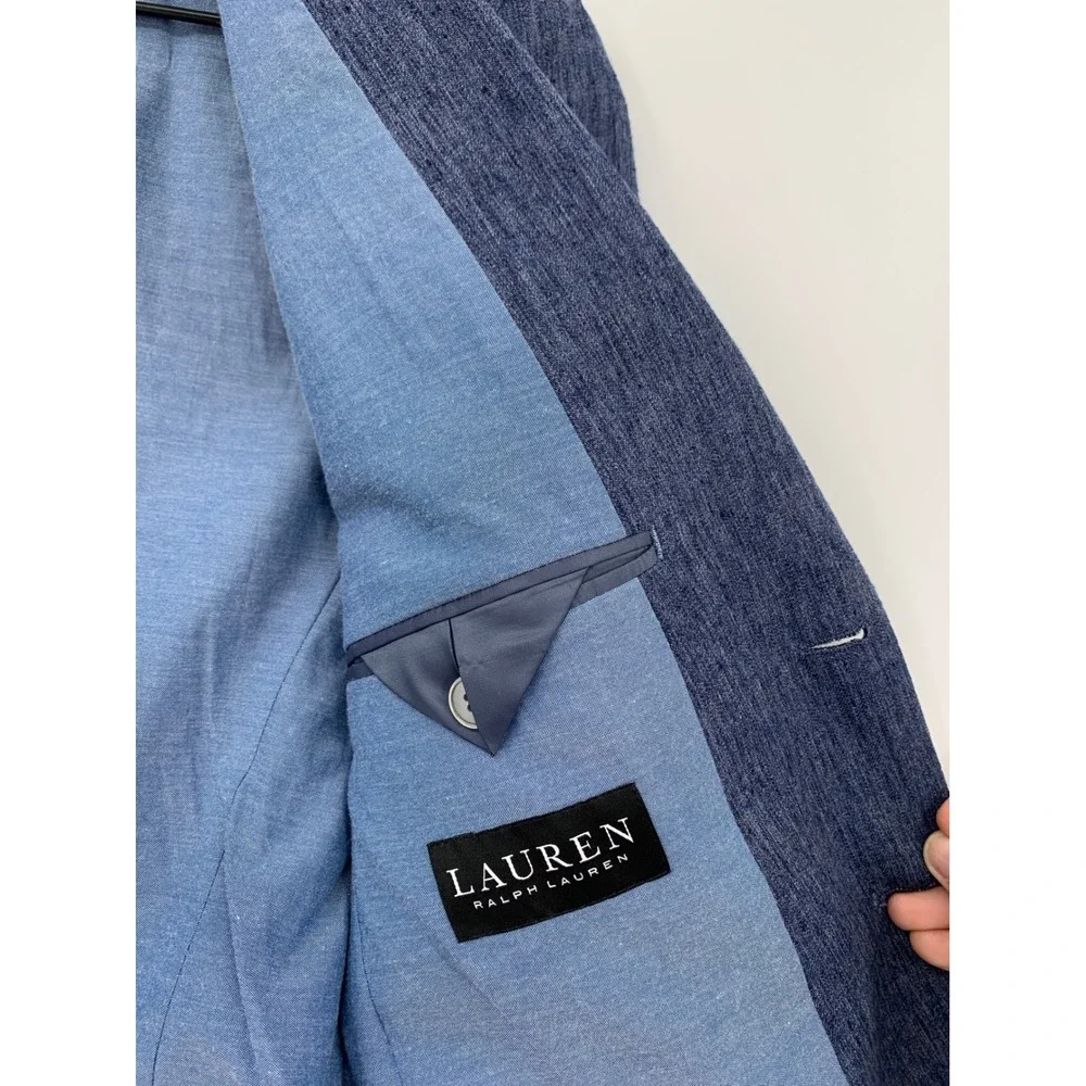 Ralph Lauren Blazer‎ Boys 14R Blue Linen Blend Bloxbury Formal Jacket Preppy NEW